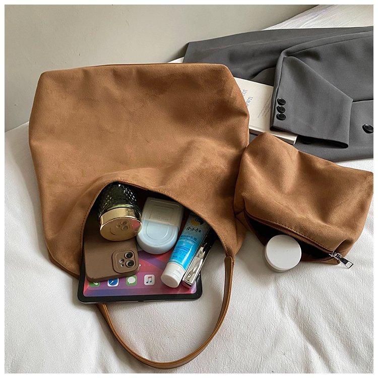 复古磨砂大包包女式2025新款夏季大容量单肩包高级质感通勤托特包