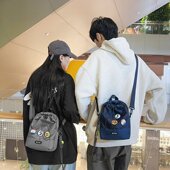 潮牌韩版 轻便小挎包水壶袋男女时尚 潮流斜挎包休闲运动骑行单肩包