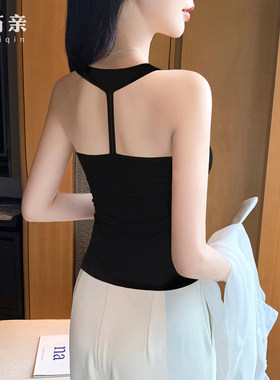 黑色吊带背心女夏Y型美背内搭