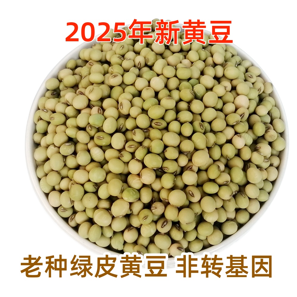 2025年新黄豆农家自种老品种四川绿皮土黄豆非转基因打豆浆专用