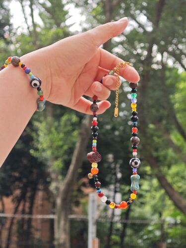 BLUR 模糊乐队代蒙·阿尔本 Damon albarn同款项链型酷潮元素玛瑙