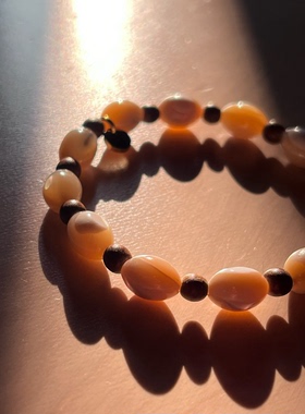 沉香马蹄贝古风手链手串个性复古时尚气质节日礼物弹力绳百搭送礼