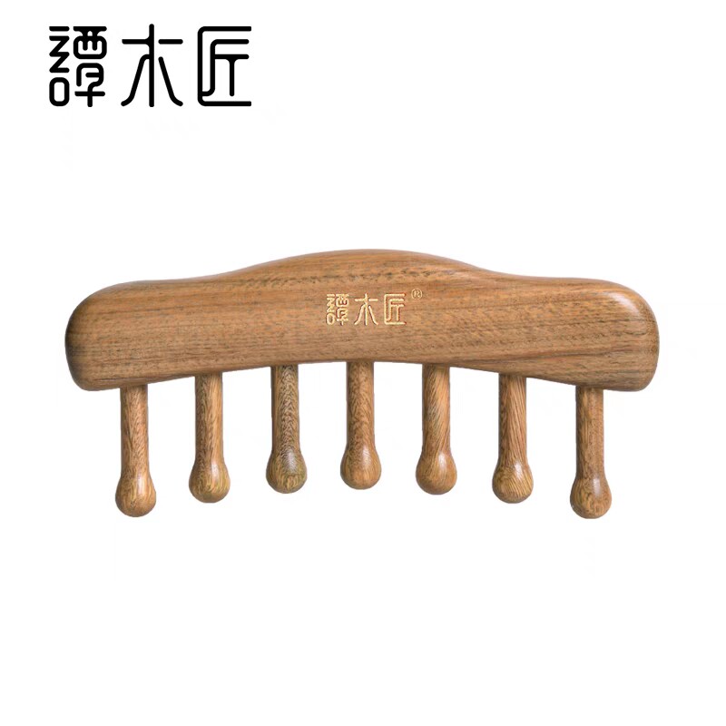 谭木匠618新品拨筋按摩绿檀木梳至云全新升级系列送女友送妈檀木使用感如何?