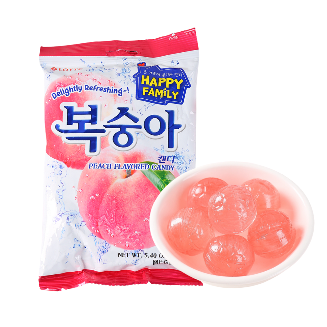 韩国进口乐天水蜜桃水果糖