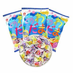 日本进口零食 Pine气泡汽水糖硬糖果三色水果味润喉糖喜糖