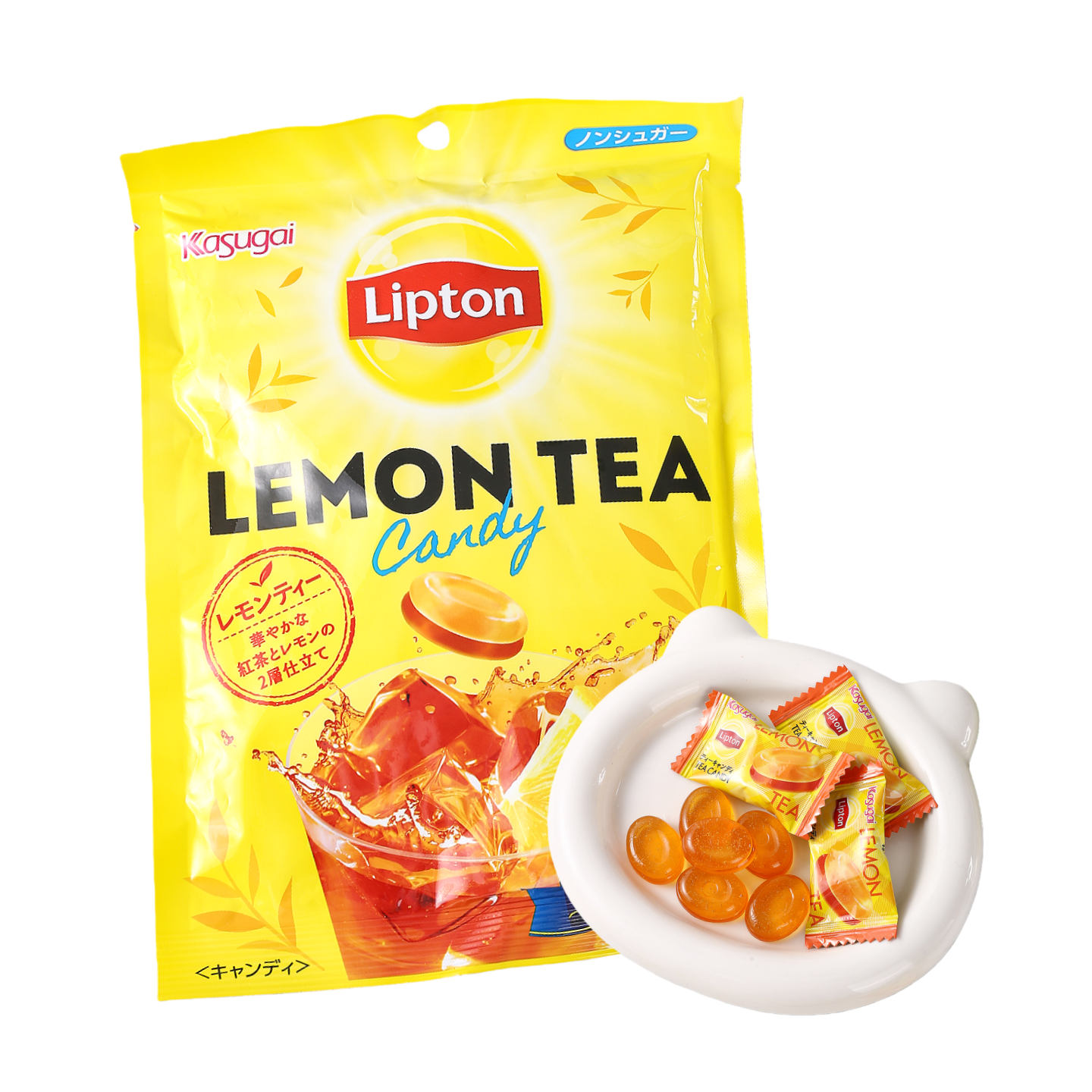 春日井Lipton立顿日本进口柠檬红茶糖润喉糖果零食结婚喜糖