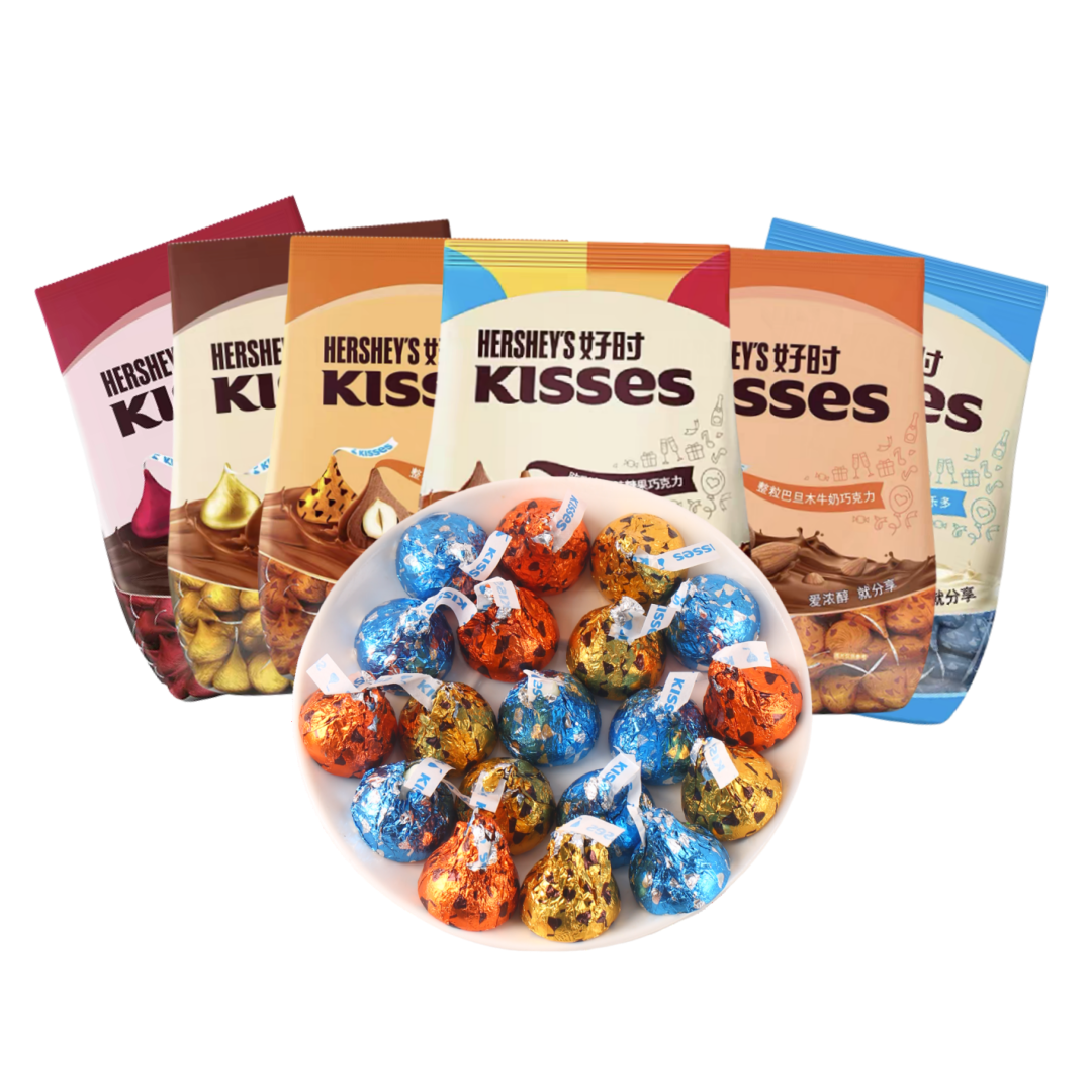 KISSES好时水滴牛奶巧克力袋装多味结婚礼满月混合喜糖零食