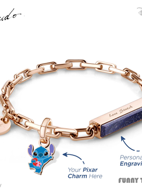 香港Crudo Leather 史迪仔贝母手链情侣手绳迪士尼生礼钢条手环女