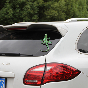 拉疯车汽车外部装饰玩偶车顶尾贴逼真蜥蜴装饰3D立体个性动物摆件