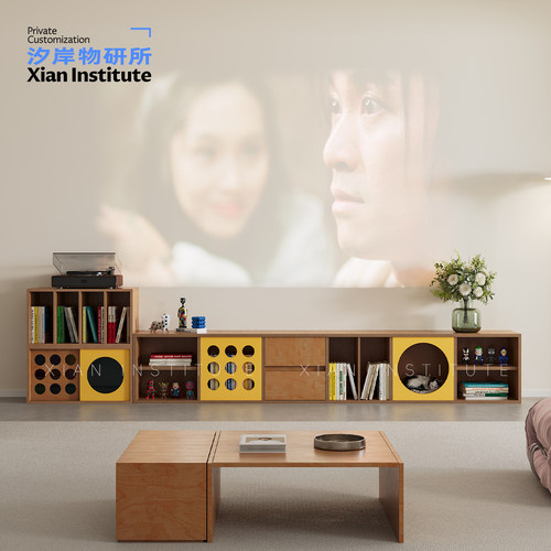 汐岸物研所多巴胺电视柜模块组合柜工业风海洋板储物柜收纳柜斗柜