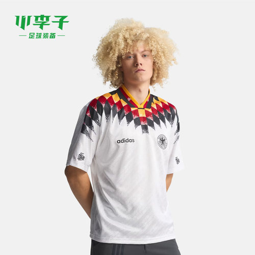 小李子ADIDAS阿迪达斯德国94主场复刻短袖复古球衣成人男JN3705
