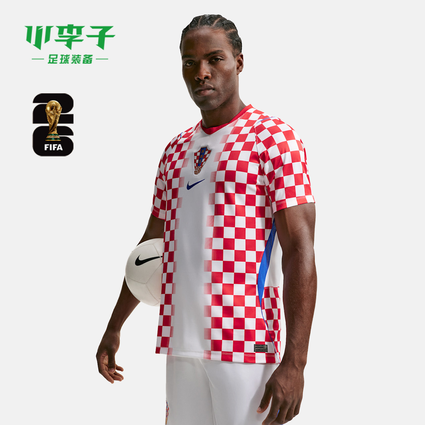 小李子NIKE耐克2026世界杯克罗地亚队球迷版主场球衣IO8621-100