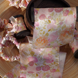 福2呆22姆米真丝带绑包包女文艺diy小长条手工发圈材料包装 撕边带