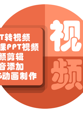 PPT配音转换MP4视频格式剪辑高清微课制作课件录制讲解旁白MG动画