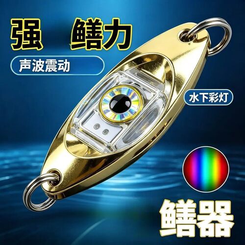 声呐声波诱虾河虾龙虾诱地甲鱼笼灯器水下LED 路亚亮片鳝鱼聚