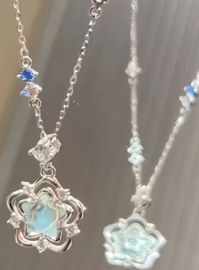 海洋之心轻奢小众设计高级锁骨链