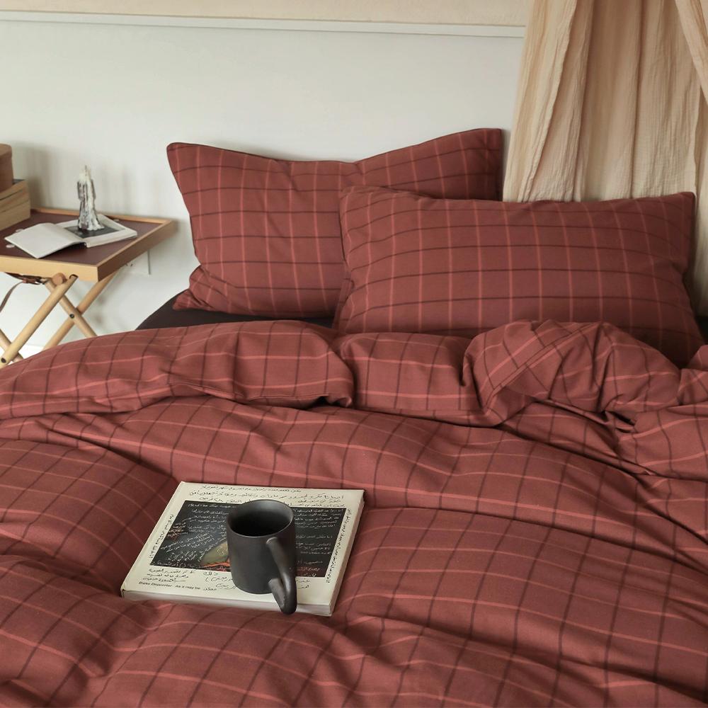 色织磨毛四件套纯棉保暖北欧风