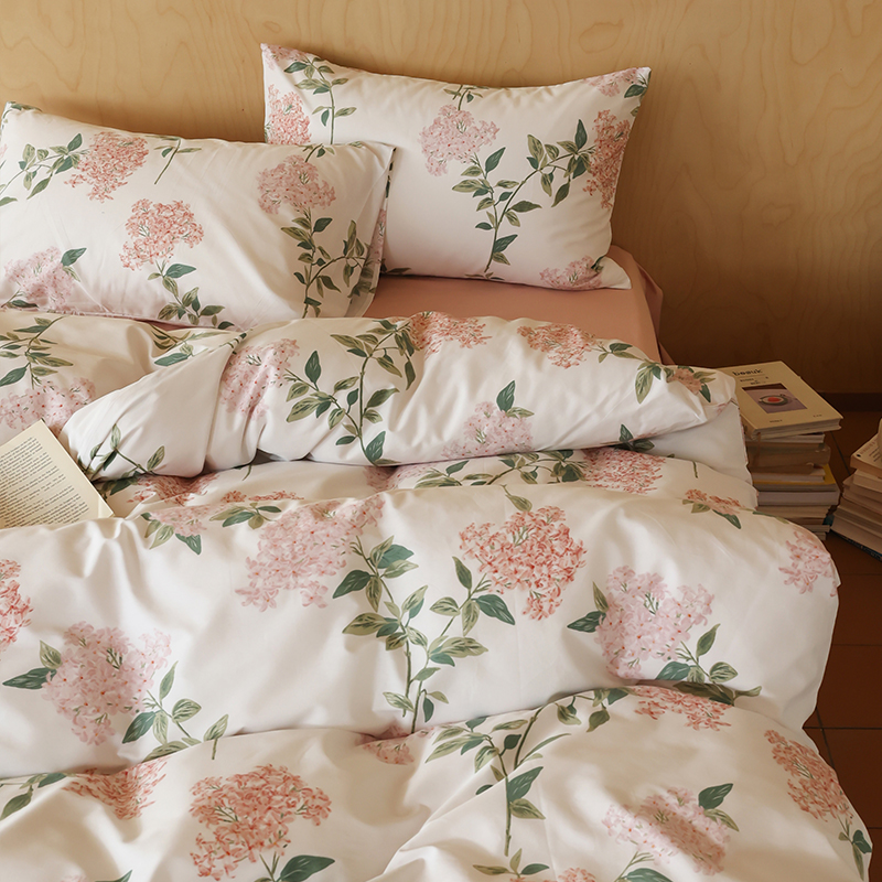 田园碎花四件套全棉美式复古
