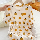 长裤 小枇杷｜针织棉春夏秋印花睡衣短袖 长袖 宽松全棉睡裙可外穿