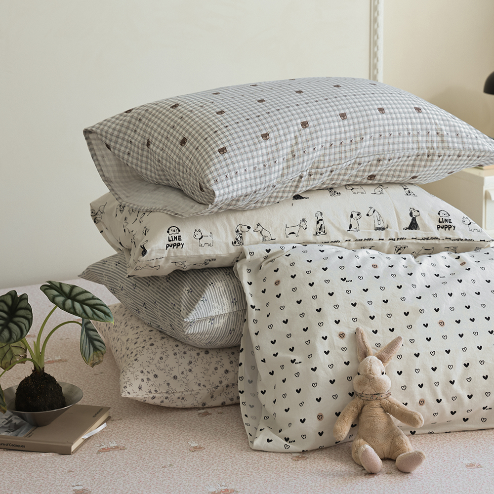 可爱卡通全棉磨毛枕套48X74cm