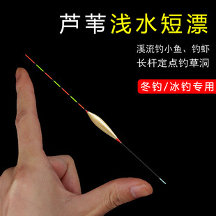 芦苇浅水漂打浮短漂水皮草洞小鱼漂高灵敏轻口鲫鲤鱼漂大棚冰钓漂