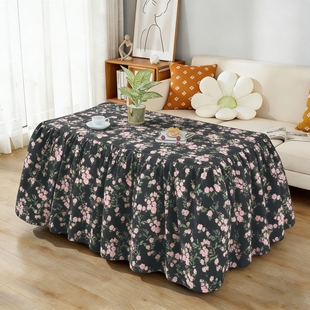 湘周记烤火桌布罩套长方形脱胆可拆洗加厚烤火被电取暖桌罩茶几套