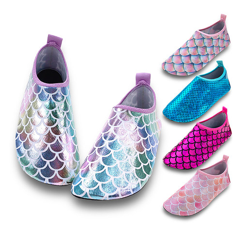 2024新款儿童户外沙滩鞋轻便软底速干透气浮潜便携式游泳溯溪鞋