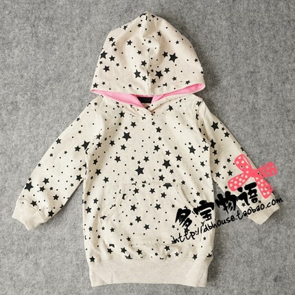 包邮清仓外贸原单carters 卡特春秋女宝宝全棉薄款带帽套头卫衣