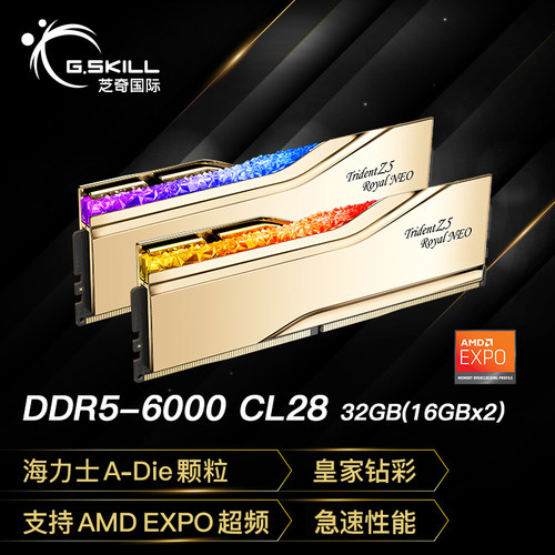 芝奇皇家戟DDR5灯条EXPO系列
