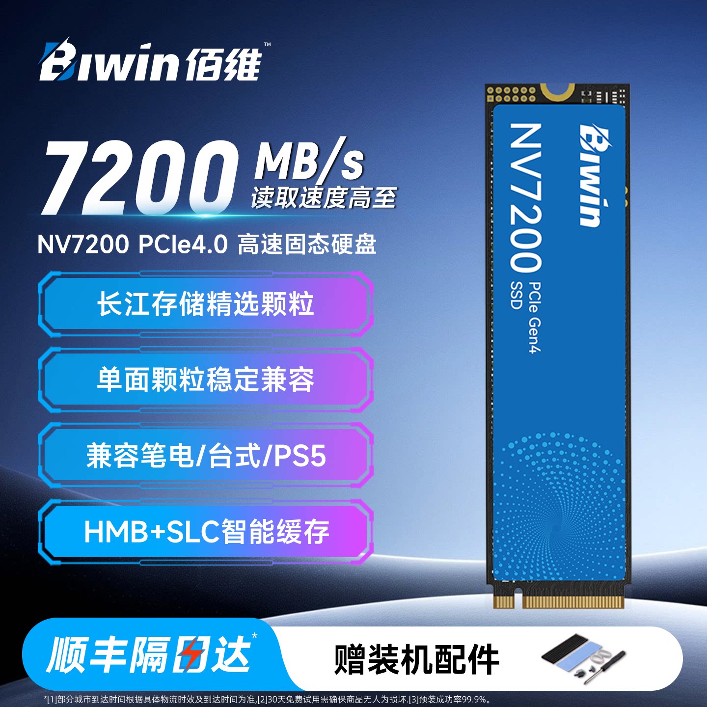 佰维NV7200固态硬盘1t台式机电脑笔记本M.2 SSD pcie4.0固态2t 4t - 实物图