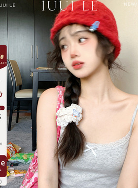 iuui·le自制灰色蕾丝吊带背心女内搭叠穿2026新款夏休闲修身外穿