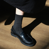 JOANLAND超柔绵羊毛纯色中筒袜秋冬新品 保暖丝光羊毛无骨精品女袜