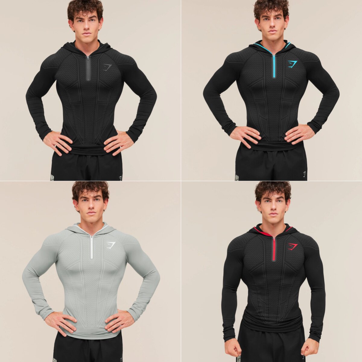 正品代购 GYMSHARK 超级英雄ONYX V1卫衣健身衣紧身运动训练长袖