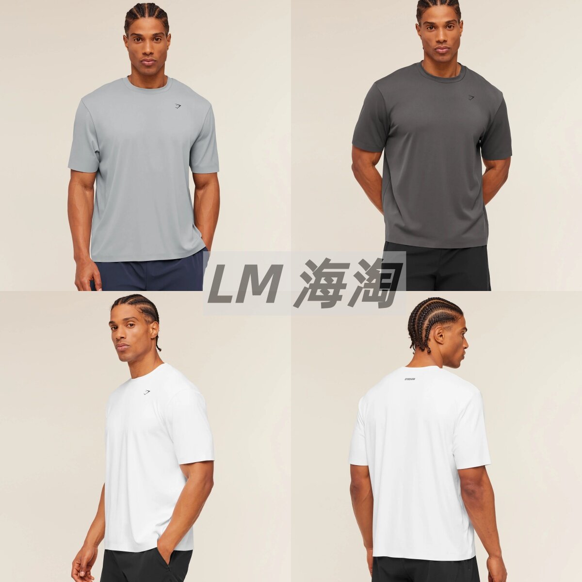 正品代购GYMSHARK Evolve男士短袖运动T恤健身训练宽松速干上衣
