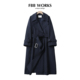 FBB 英伦风黑色春秋外套 中长款 WORKS 薄雾清晨风衣外套女2025新款