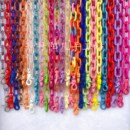 彩虹树脂链链条亚克力装 链书包挂脖链项链手链 饰链旅游海滩女裤