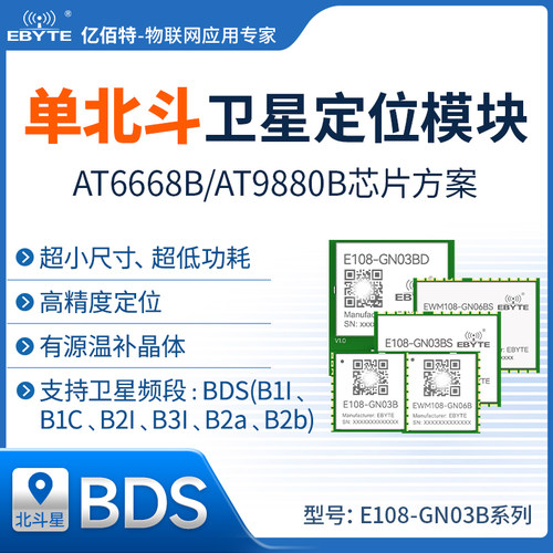 AT6668B纯国产方案北斗定位模块