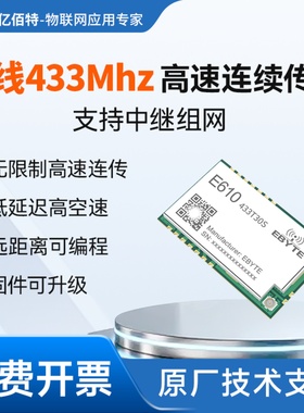 433/915M高速连传传输模块10公里无线串口通信低延迟Modbus协议