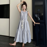 新款条纹宽松显瘦背心连衣裙1959-P135K198，商品下架区，2C332