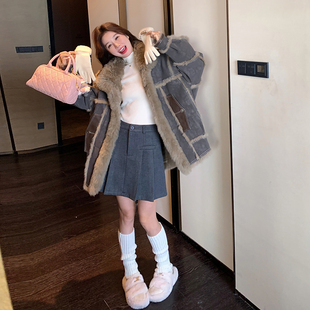 Y73P215K308 两色皮毛一体外套2C332 爆款 主推