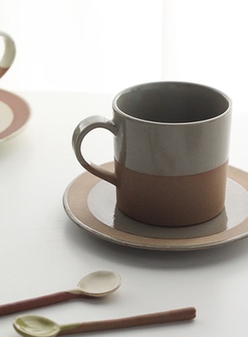 清仓日本进口ANGLE陶瓷马克杯美浓烧复古水杯咖啡杯点心盘手工制