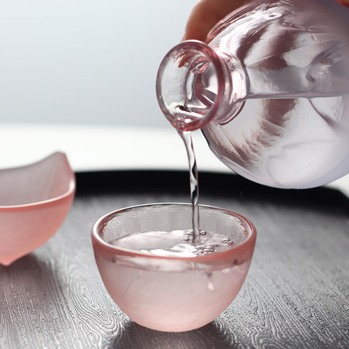 日本Hirota广田硝子手工樱花酒具