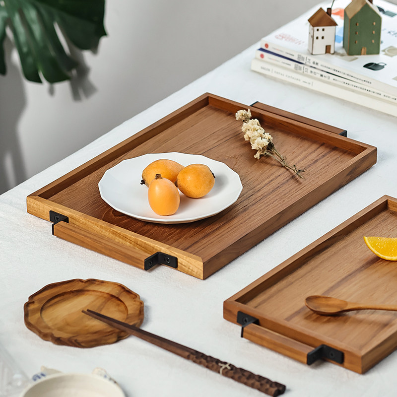 日本进口mokushin天然木托盘锤纹果盘茶盘复古手作木制餐盘,餐饮具,餐用托盘,淘宝优惠券,粉丝福利购,淘宝优惠卷