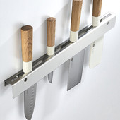 304不锈钢壁挂厨房一体单独菜刀纯刀架酒店饭店商用加厚打孔免钉
