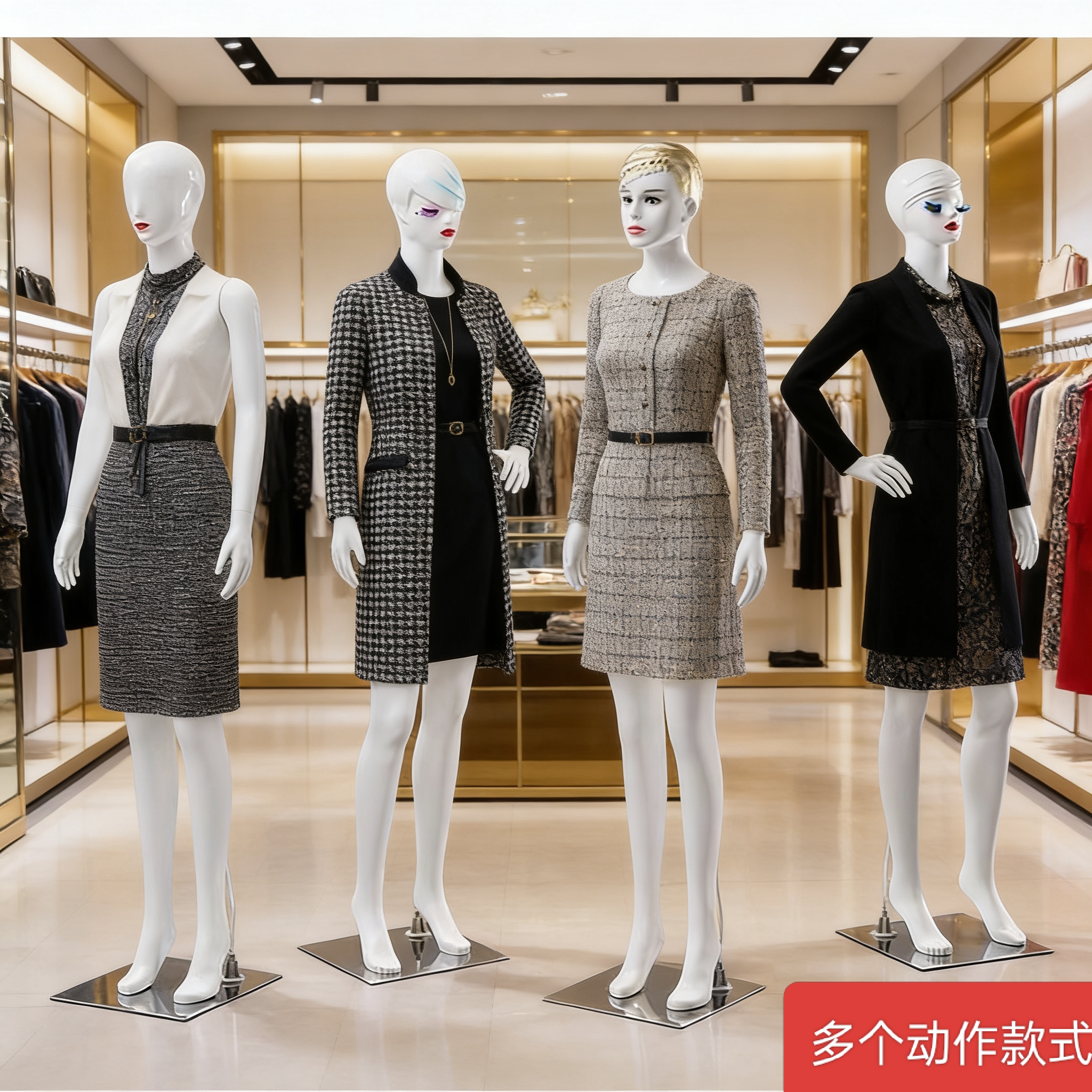 带妆发模特服装店女全身新品促销