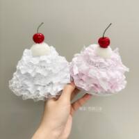 Cute cherry cake, birthday hat, hairpin, bow, lace hairpin, small clip, hairball, cute girl headwear thumbnail 3