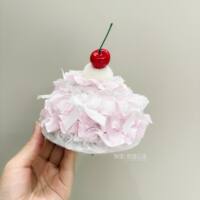 Cute cherry cake, birthday hat, hairpin, bow, lace hairpin, small clip, hairball, cute girl headwear thumbnail 2