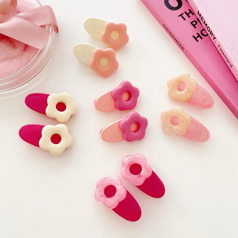 在逃公主小花发夹边夹刘海夹头饰