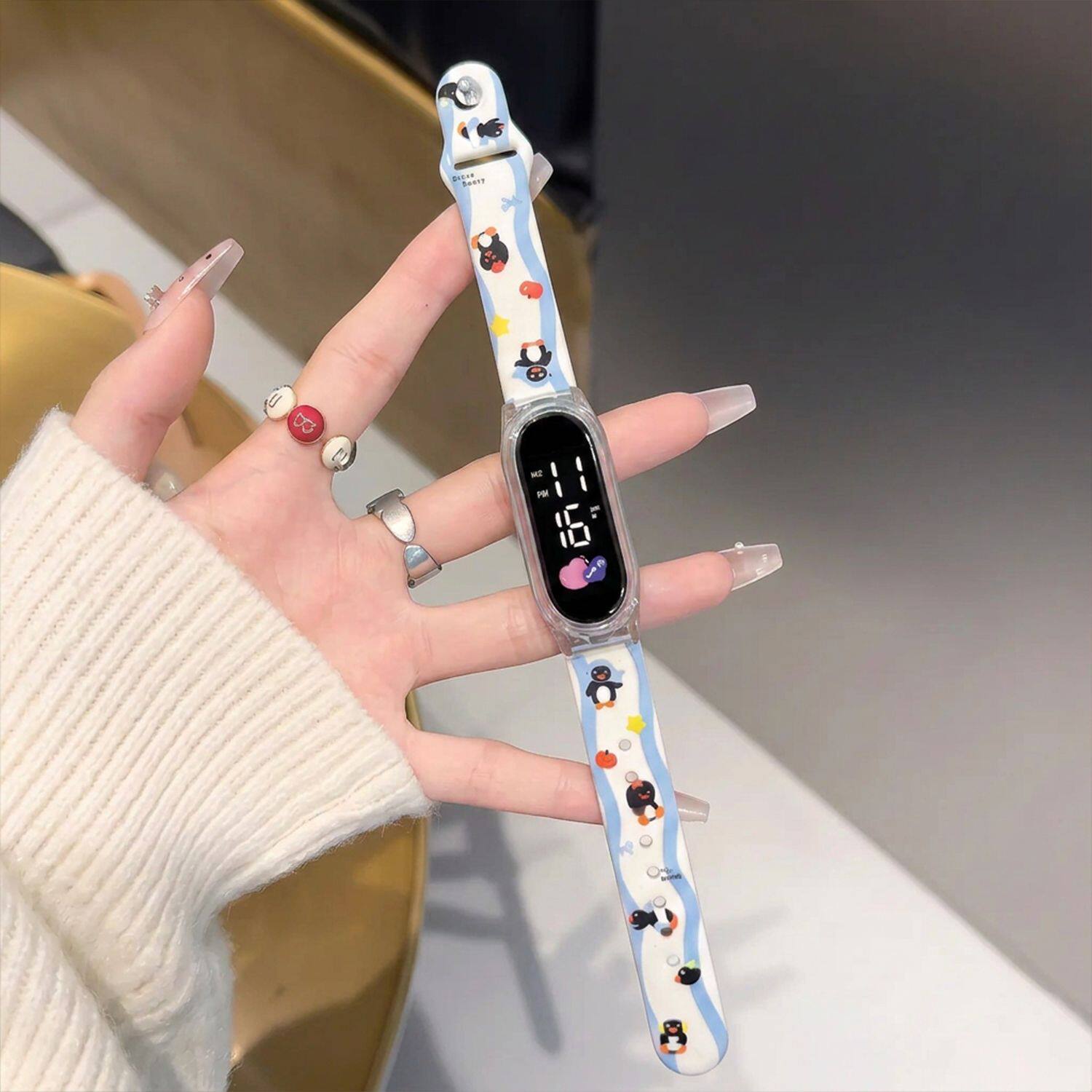 ins手表女高颜值蓝波纹轻
