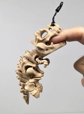 3D打印骷髅霸王龙挂件关